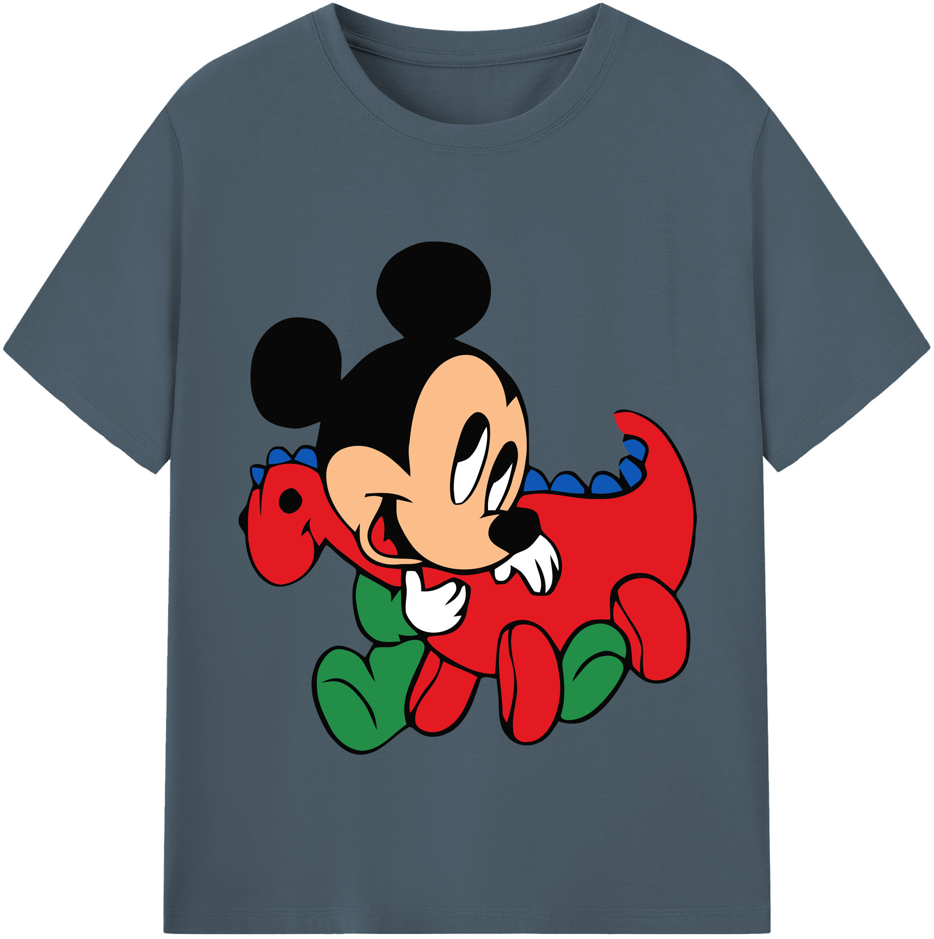 （画像用） ミッキーマウス Mickey Mouse 綿100％半袖Tシャツ（フロントプリント）